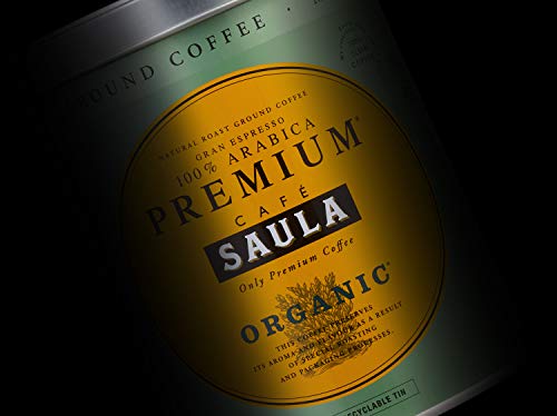 Café Saula, Pack 3 botes de 250 gr. Premium Ecológico 100% arábica molido